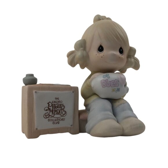 Precious Moments Collectors Club Figurine E 0404 Enesco Porcelain 1983 Dues - Picture 3 of 10